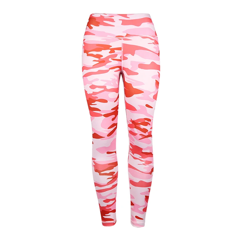 Rose Pants Камуфляжные леггинсы для тренировок с эффектом пуш-ап, брюки, стрейч, спортивная одежда для женщин, штаны для фитнеса, бега, попки, складные - Цвет: Rose Pants