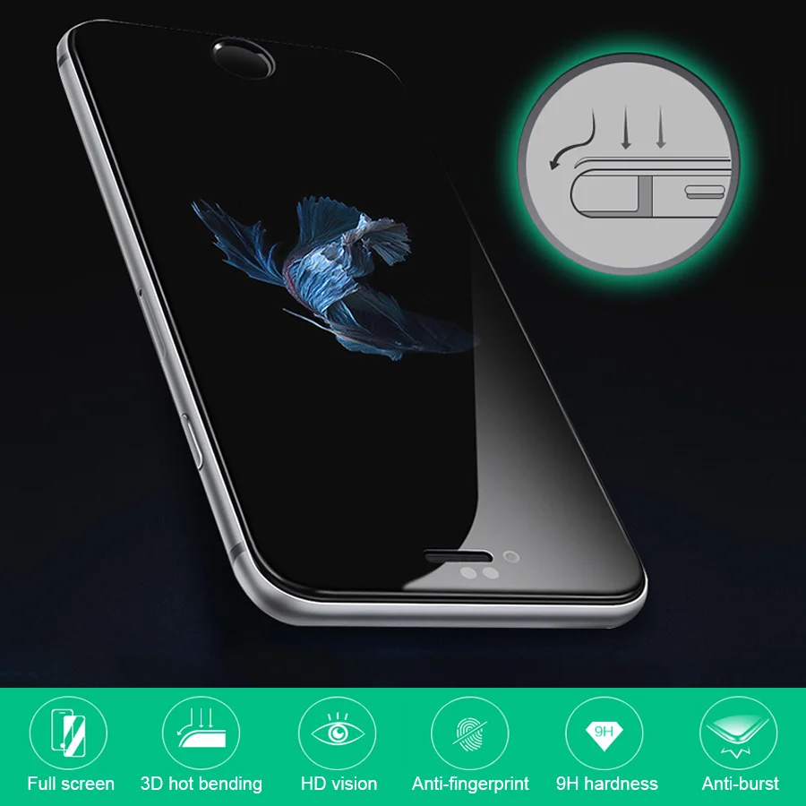 3D Изогнутые поверхности полное покрытие Экран закаленное стекло Плёнки для iPhone 6