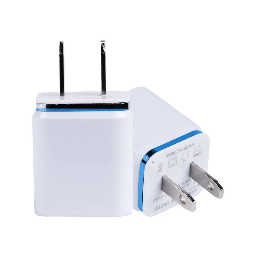 50 шт. x двойной USB зарядное устройство для мобильного телефона 5V2. 1A/1A ЕС США вилка
