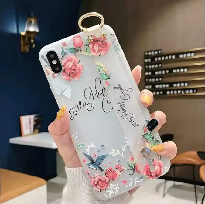 Ourdeals карамельный цвет на запястье цепочка чехол для телефона для iphone 8 6 6s plus XS MAX X мягкий чехол для iphone 7 Чехол для XR чехол Cuque - Цвет: Зеленый