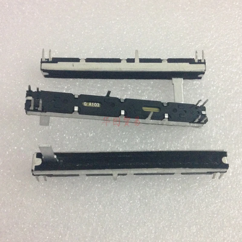 Прямой потенциометр слайда A10Kx2 A103 2 шт. для BEHRINGER 2004 микшер/75 мм фейдер A10K Длина