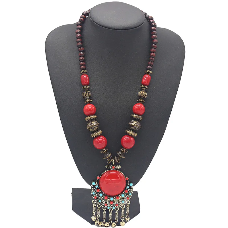 Женские богемные ювелирные изделия ADOLPH этнические винтажные бусы из дерева