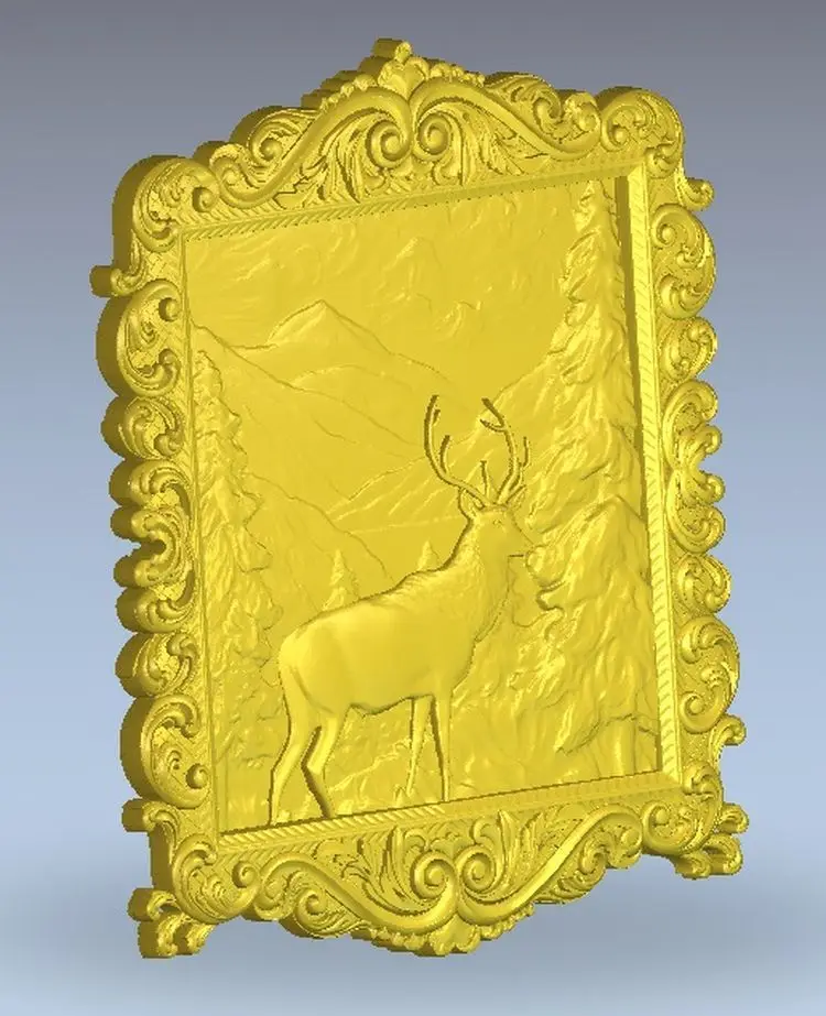 3d модель рельеф для ЧПУ в STL файл олень|3d model relief|3d relief modelfor cnc |