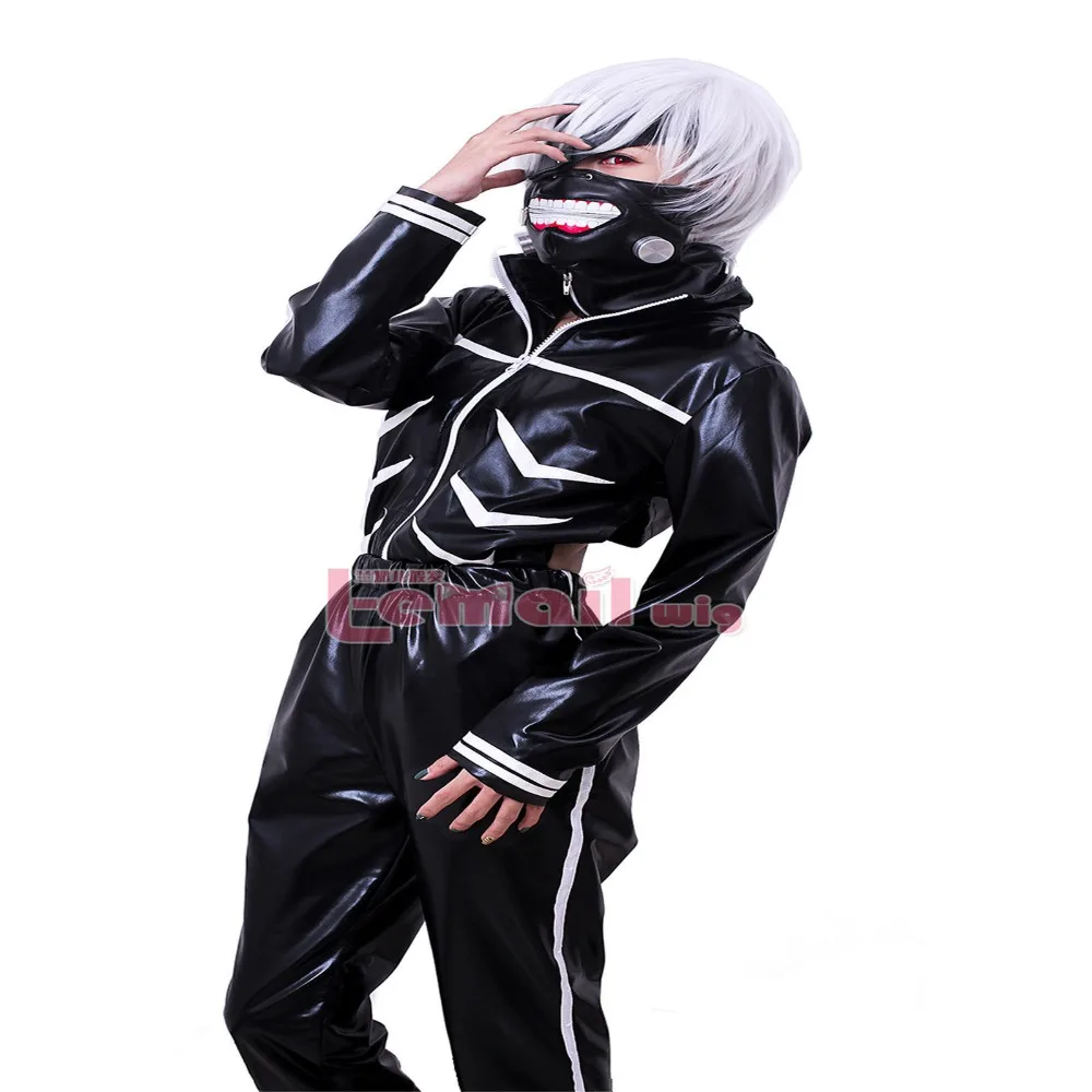 Токио упыри Kaneki Кен черная равномерное наряд Косплэй костюм полный набор|Костюмы