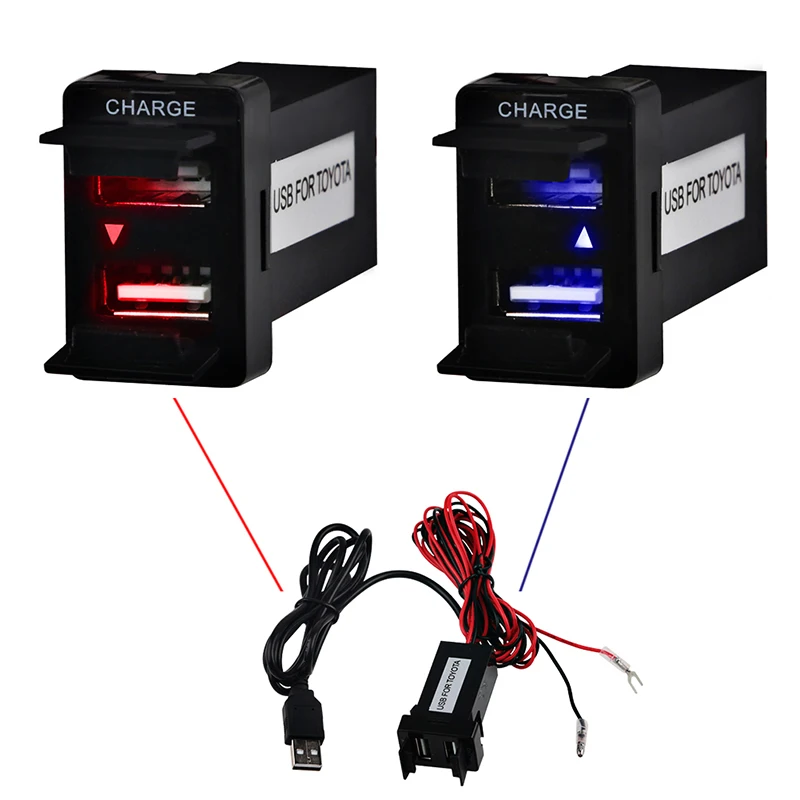 Dual USB зарядное устройство/аудио порт Интерфейс для автомобилей Toyota пустой