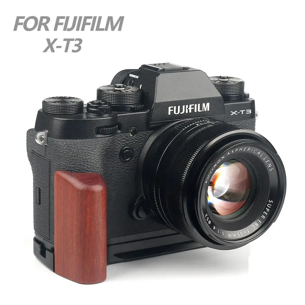 Деревянные Pro Вертикальная L Тип кронштейн штатив Quick Release Plate база ручка для