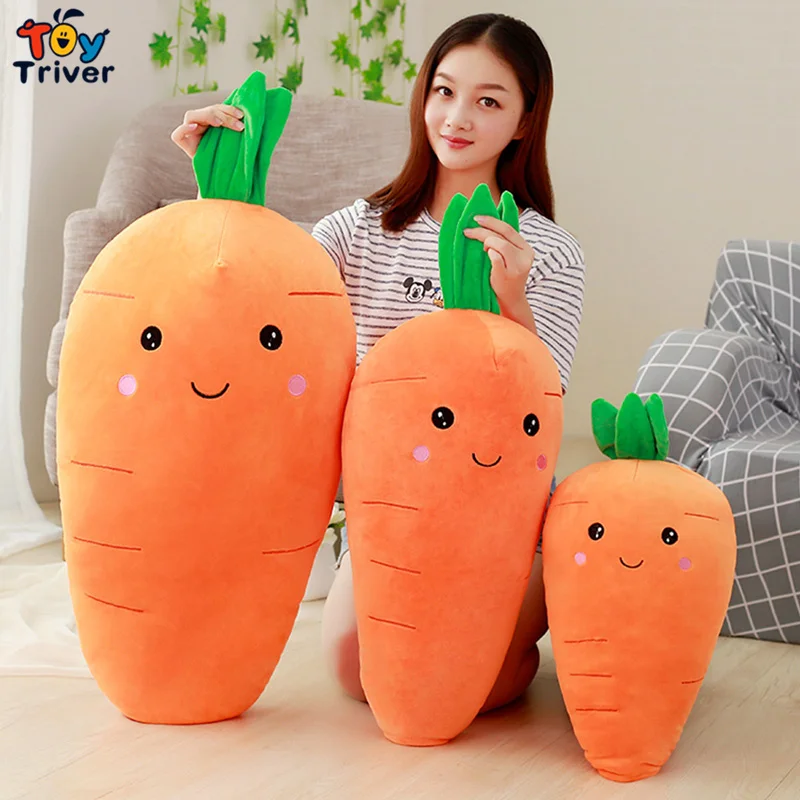 Морковь плюшевая игрушка овощ Triver набивная кукла подушка для детей подарок на