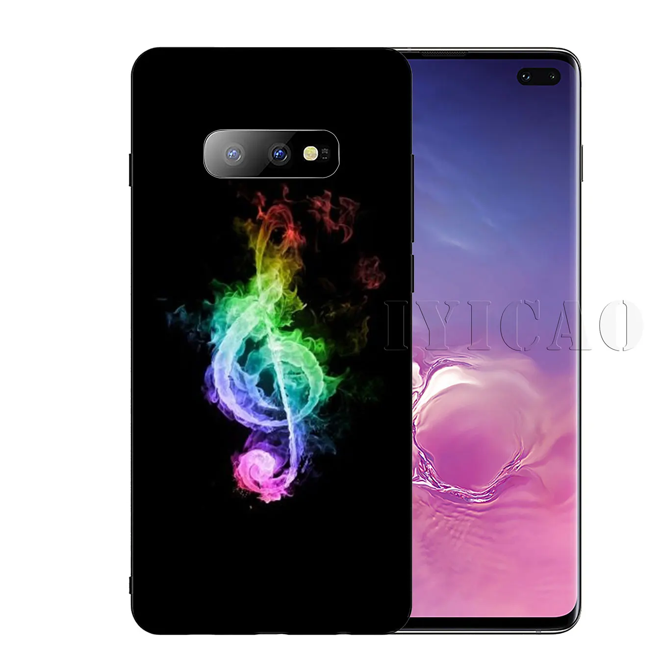 IYICAO Мягкий силиконовый чехол для телефона Samsung Galaxy S10 S9 S8 Plus S6 S7 Edge S10e E черный |