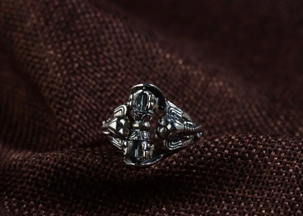 BALMORA 925 пробы серебряные Vajra кольца со слонами для мужчин винтаж животное тайское серебрянное кольцо модные украшения Anillos SY20892