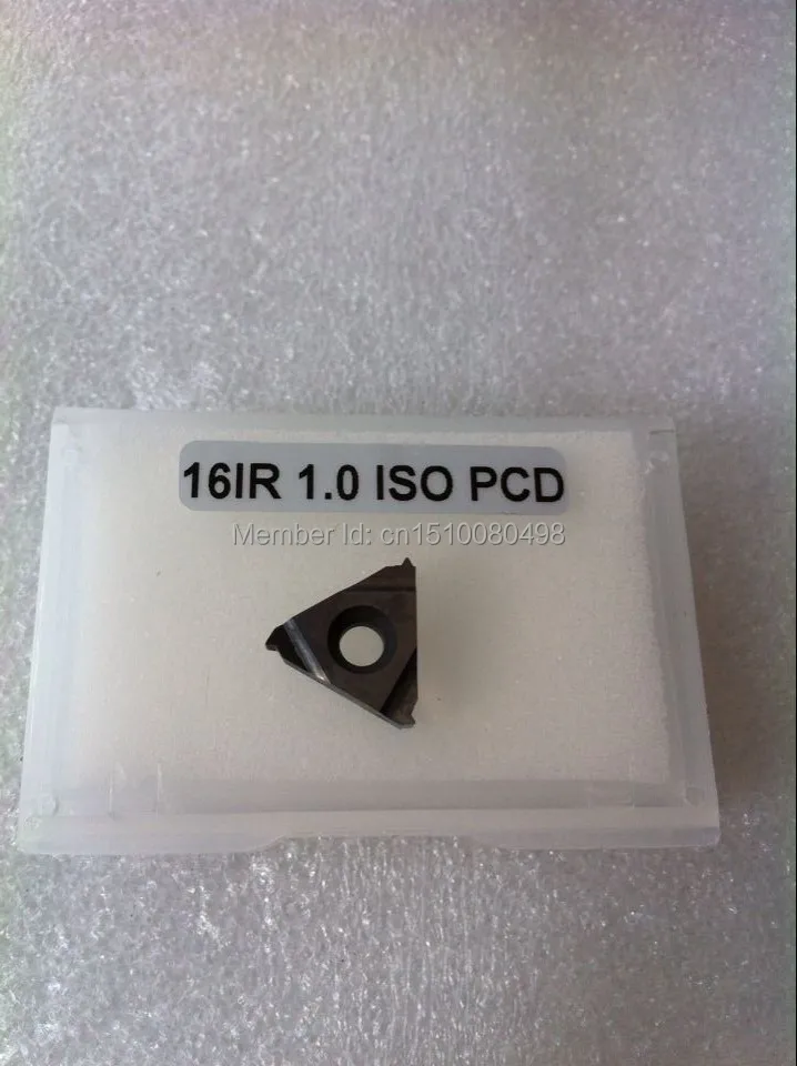 

2PCS PCD Inserts 16IR1.0ISO PCD Suitable For Lathe Tools
