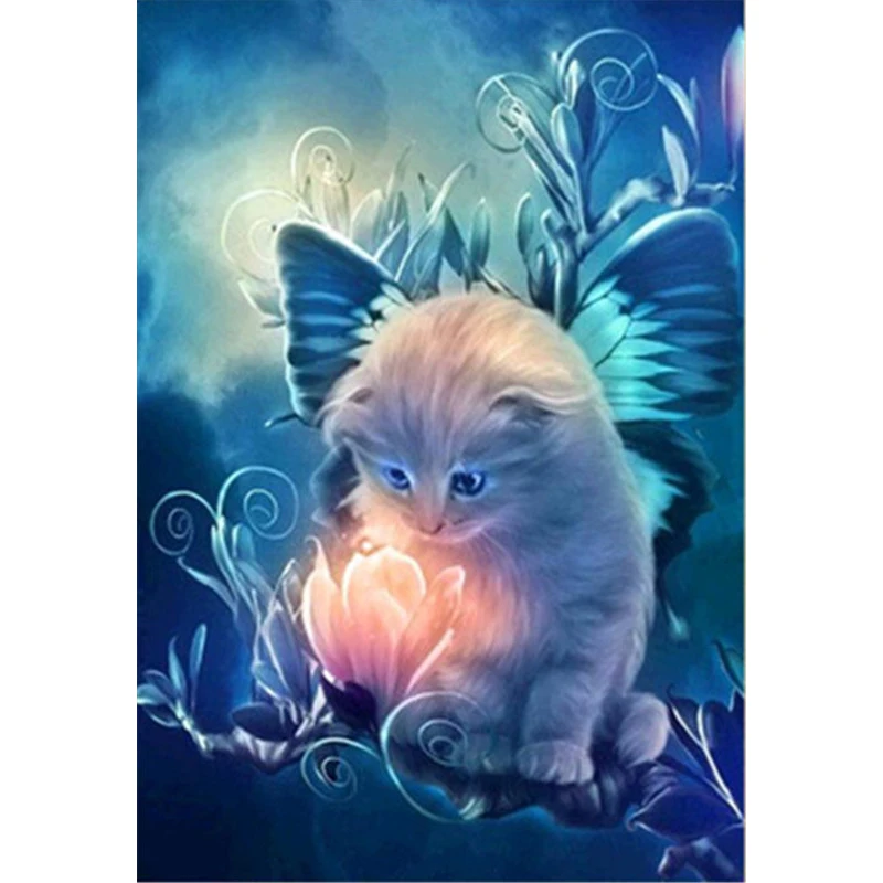 

LaoJieYuan Animal Diamond Mosaic Full Diamond Painting Cross Stitch Cat 5D Diy Home Decoration Painting