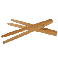1pcs bamboo food toaster tongs wooden salad cake snack clip grip bread bbq tongs kitchen tools clamp cooking utensils