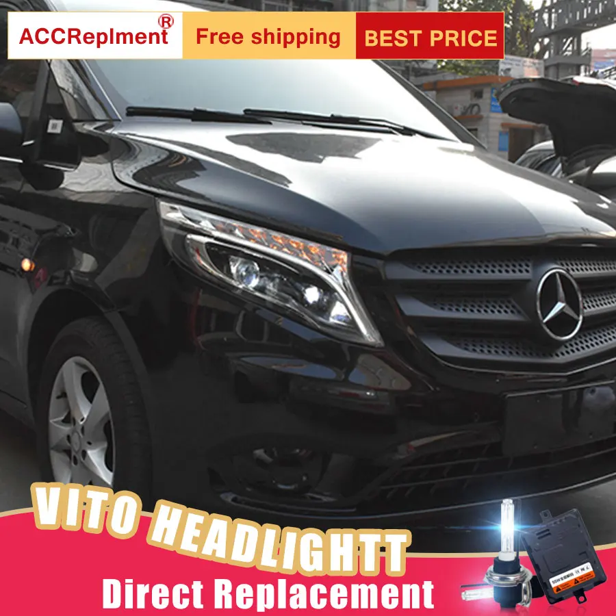 2 шт. светодиодный ные фары для Benz Metris vito 2016-2019 Автомобильные ангельские глазки