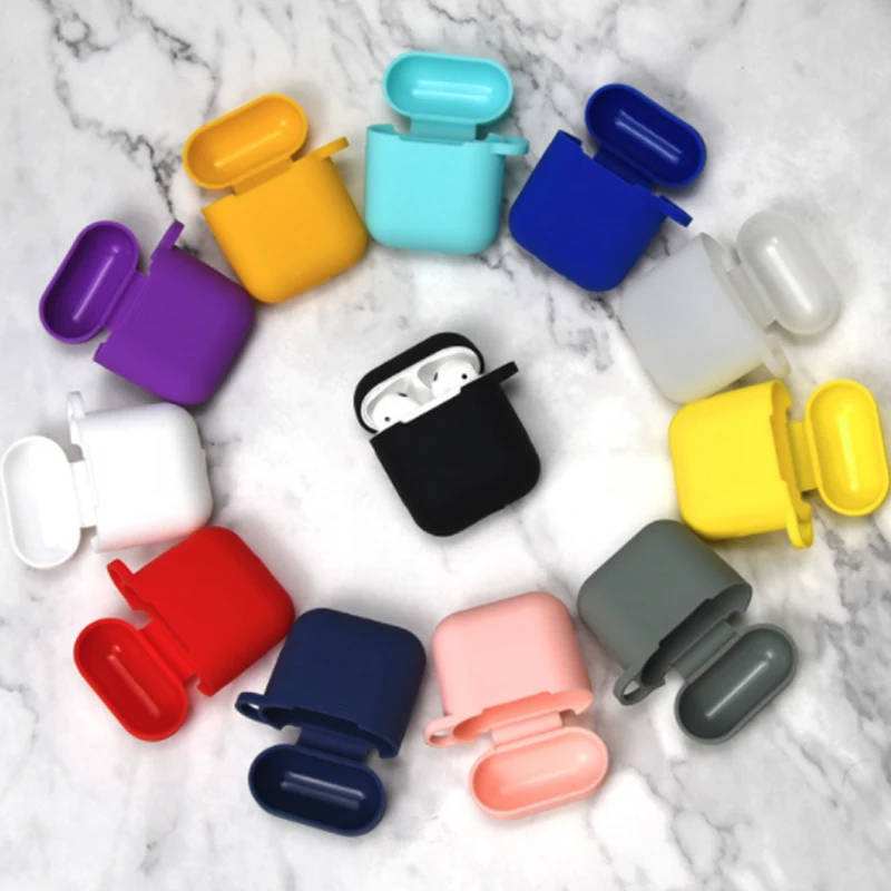 Мягкий силиконовый чехол для наушников Apple Airpods беспроводные Bluetooth наушники