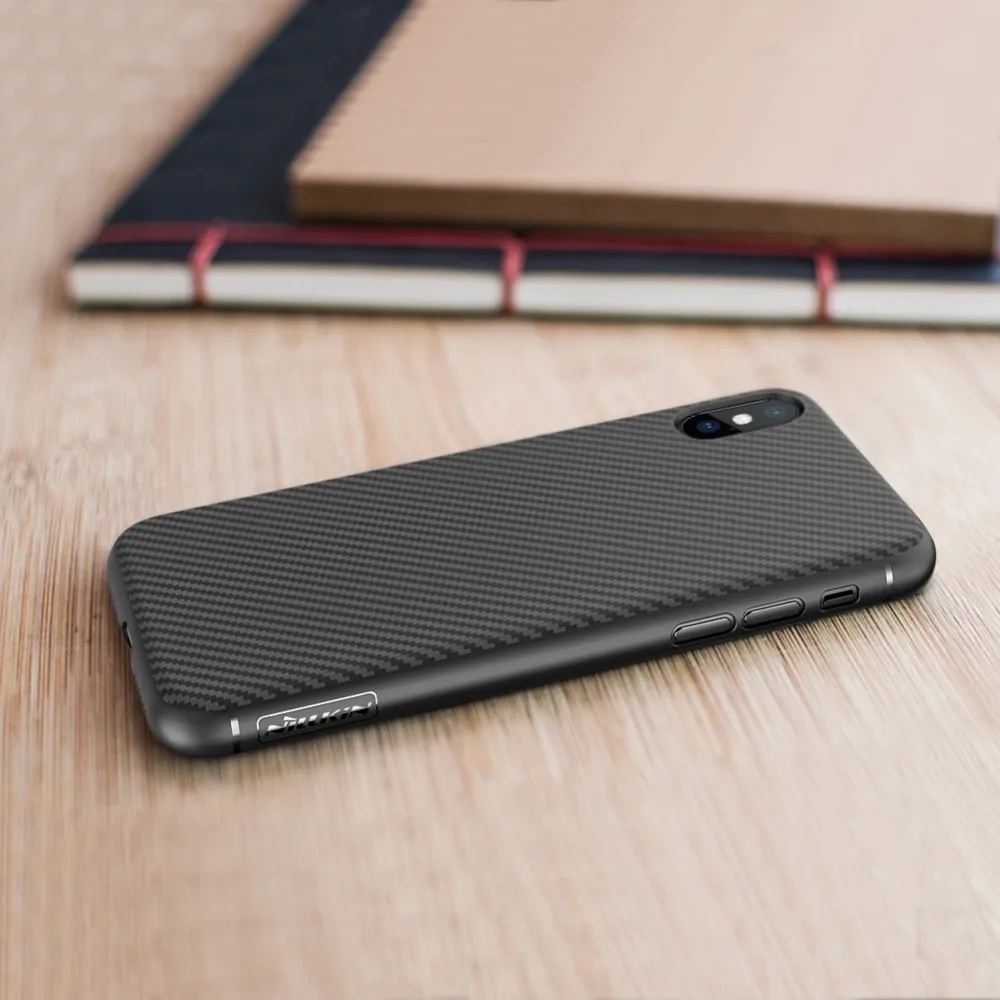 Nillkin synthetic fiber сотовый Чехол для телефона для apple iphone 11 Pro Max X XS XR 8/7/6/6S 7 Plus 8P 6P жесткий карбоновый PP задний Чехол