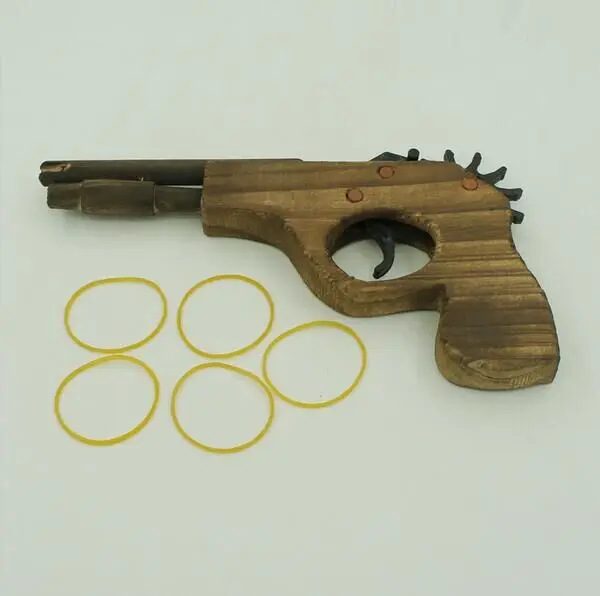 Технические игрушечные пистолеты 2015 деревянные резиновые пулеметы оружие