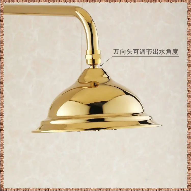 Free Shipping Wholesale Promotion Luxury Wall Mounted Round Rain Shower Faucet Set Dual Ceramic Tub Mixer HJ-3007K-A bath | Обустройство