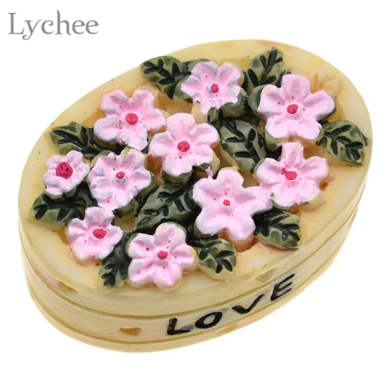 Lychee жизнь 6 шт. Цветочная корзина фигурки сказочные миниатюры украшение для сада