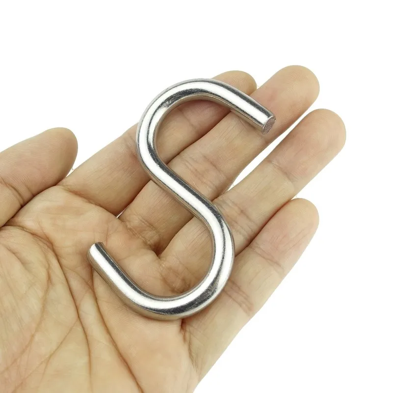 

8 Size Stainless Steel S Hooks S Shaped Hook Kitchen Hanging Storage Holders Bathroom Multifunction S Hanging Hooks