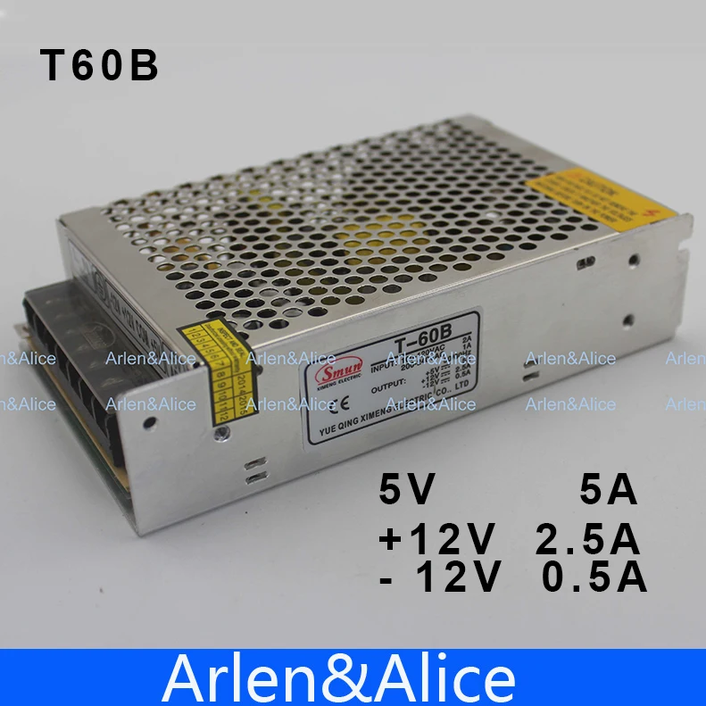 60 Вт тройной выход 5 в 12 В импульсный источник питания smps AC DC|supply controller|supply supportsmps