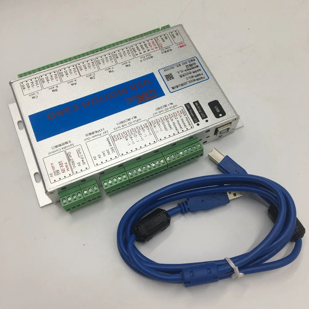 USB Mach3 6 осевая карта управления с ЧПУ плата движением 2 МГц секционная A B C X Y Z ось CNC