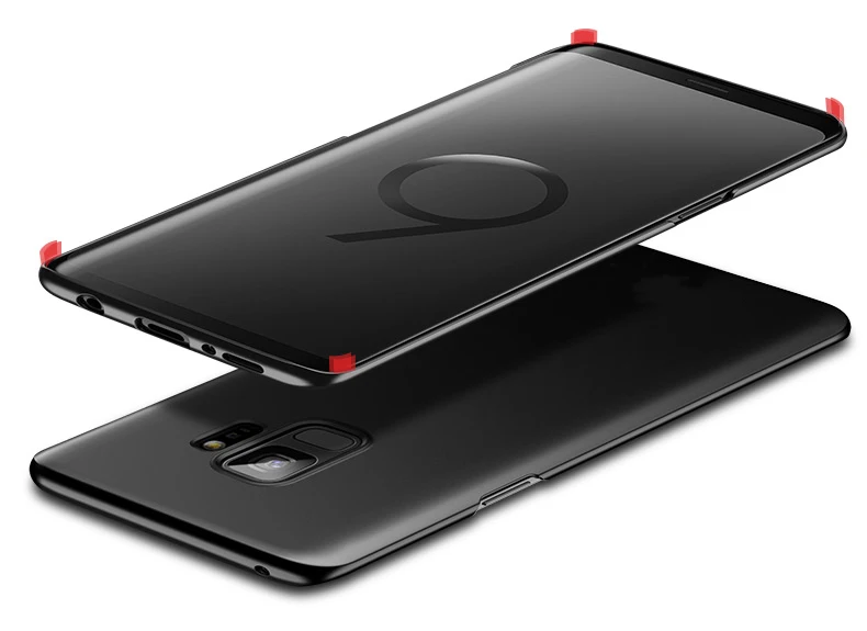 Оригинальный чехол для Samsung Galaxy S9 плюс задняя крышка 360 Жесткий ПК Тонкий Пластик