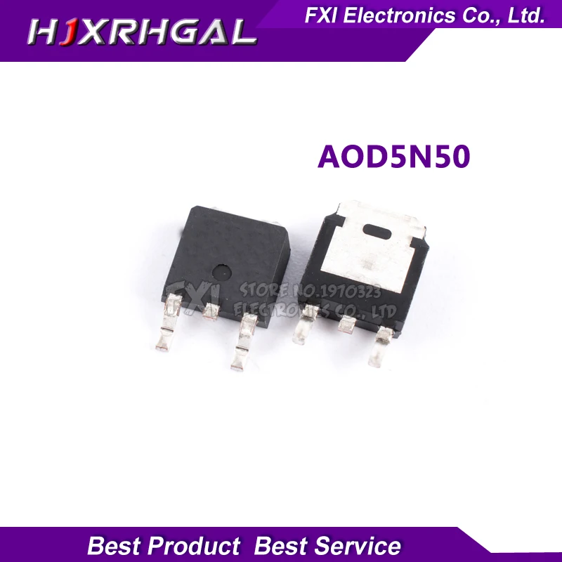 

10 шт./лот D5N50 AOD5N50 МОП-TO-252 новый оригинальный