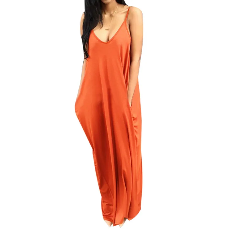 Женское модное сексуальное платье на тонких бретельках с v-образным вырезом и