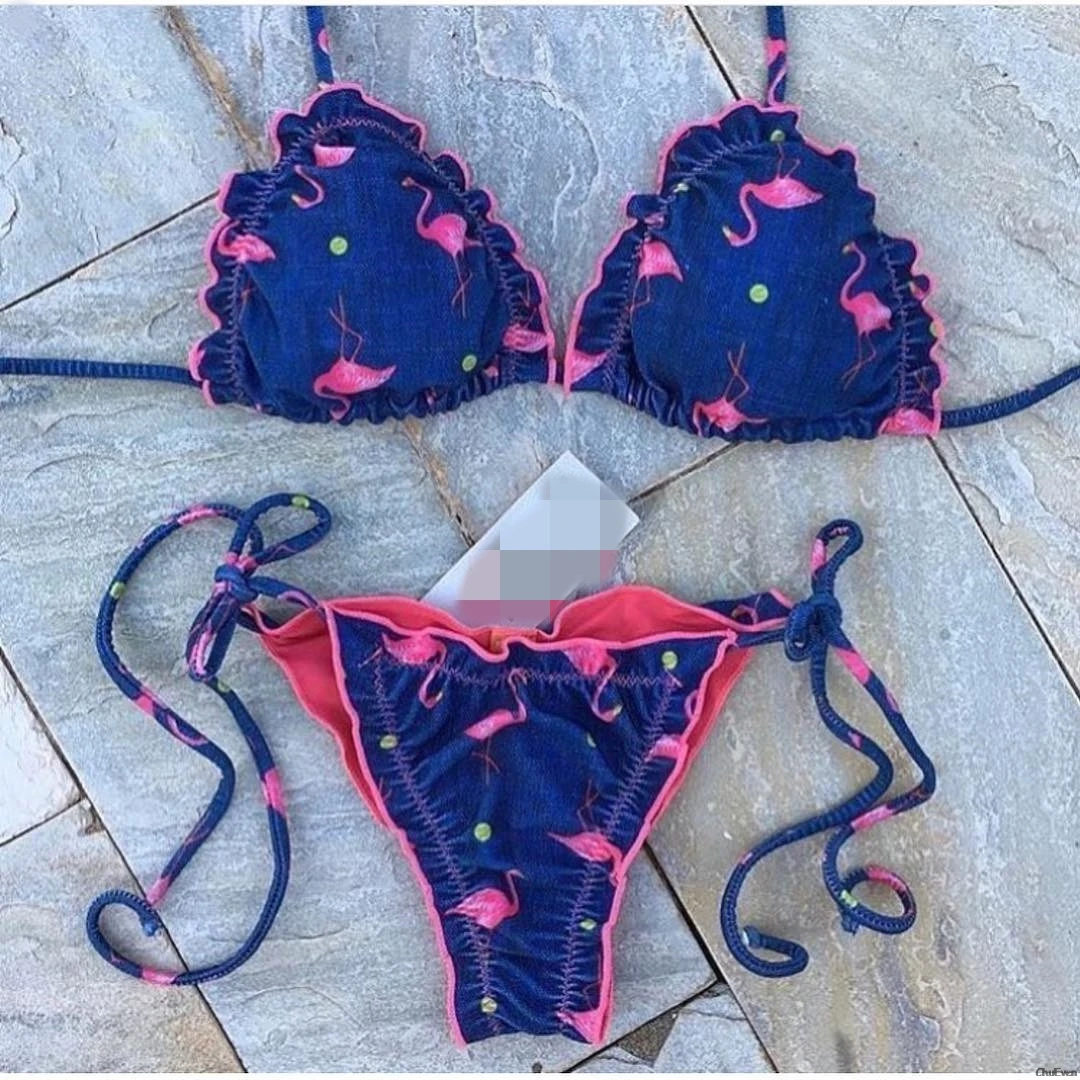 Новый бикини Купальники для малышек Для женщин купальный костюм 2018 High Cut средний