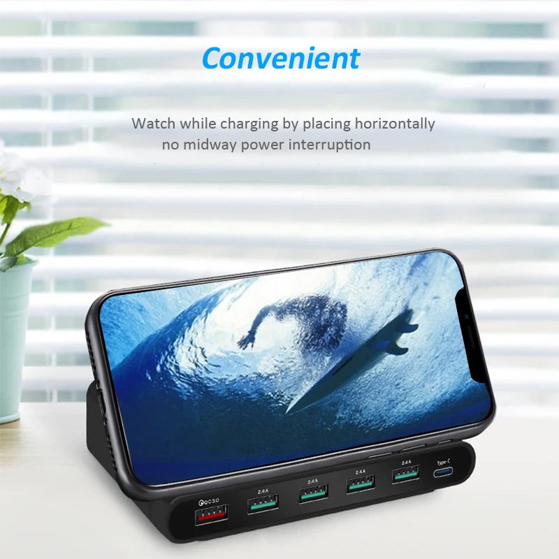 Беспроводное зарядное устройство FDGAO Qi с usb зарядкой 60 Вт держатель Quick Charge 3 0 для