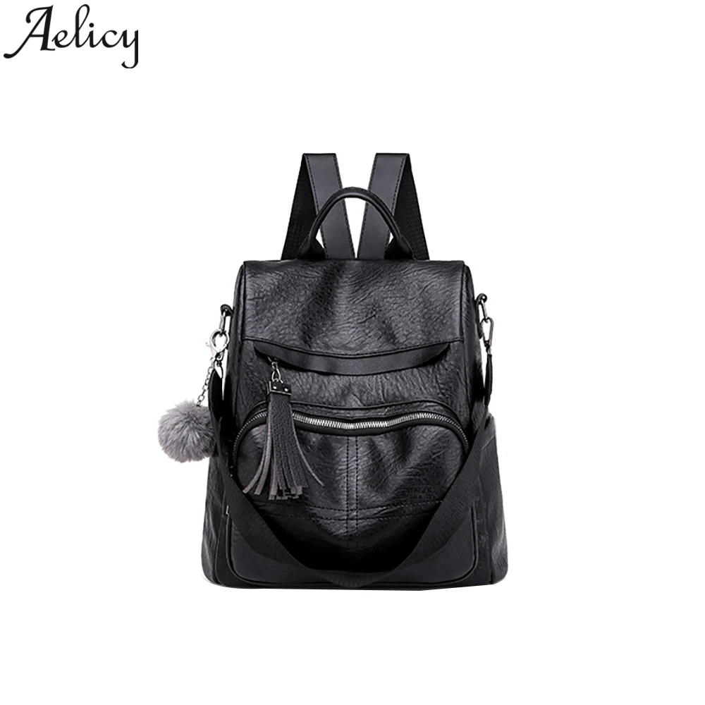 Aelicy 2019 модный рюкзак с защитой от кражи Tide Wild кожаный Многофункциональный сумка