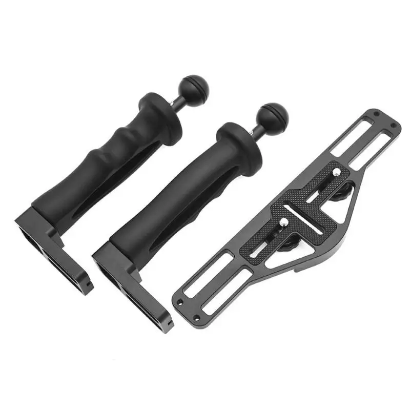 ALLOET Ручной Стабилизатор Дайвинг Подводные корпусы для камеры лоток Grip держатель двойная ручка для купола Порты и разъёмы Водонепроницаемый случае