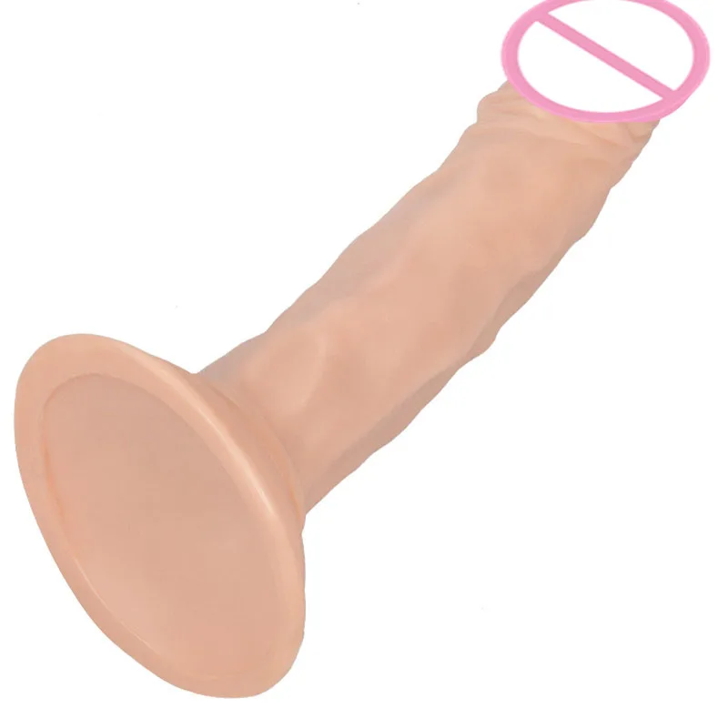 21 см длинная Супер реалистичная из мягкого силикона фаллоимитатор секс игрушки