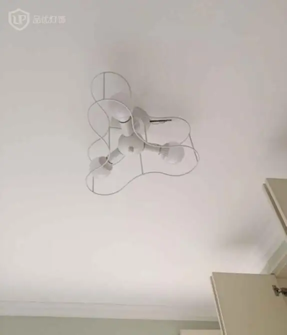 

Modern iron ceiling lamps personality lighting children's room restaurant LED bedroom garden ceiling lamps white black ZL277