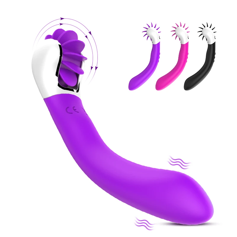 Стимуляция сосков Вращающийся вибратор для женщин G Spot силиконовый Вагинальный
