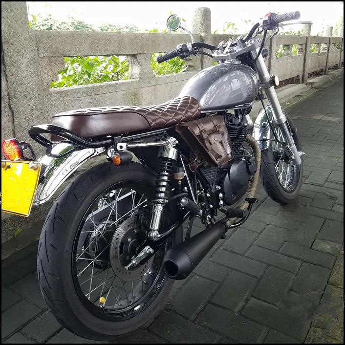 Кафе Racer Saddlebag боковые сумки двухсторонняя кожаная сумка для инструментов багажная сумка мотоциклетная Боковая Сумка