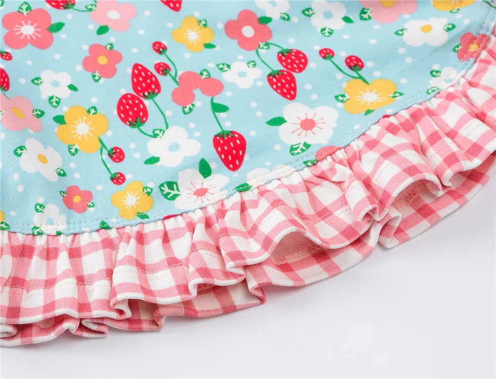 2020 Baby Girls Clothes Set 2pcs/lot Cartoon Printing Bamboo Summer Sleeveless Newborn Infant Babies Clothing | Мать и ребенок