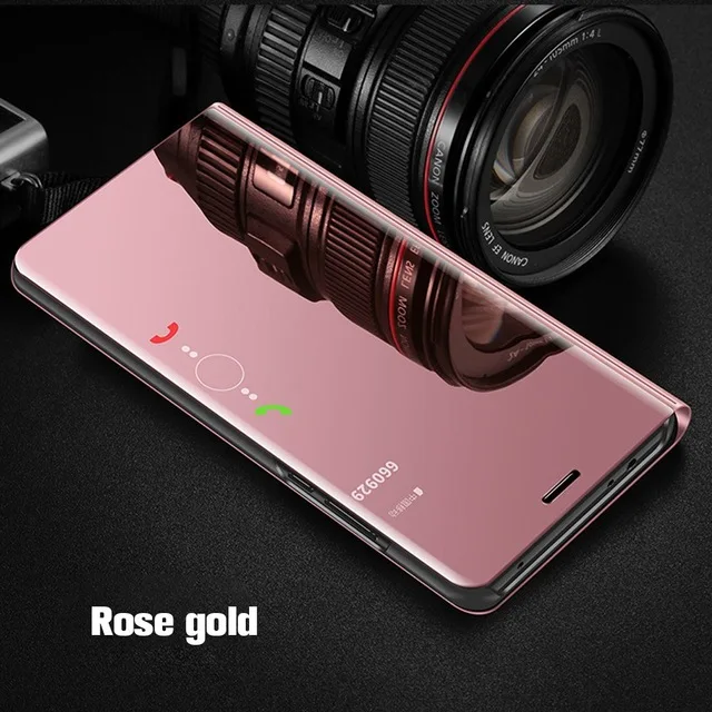 Прозрачный зеркальный чехол ALANGDUO для iPhone XS MAX XR Роскошный кожаный флип подставка