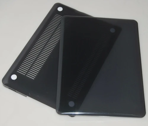 Кристально прозрачный жесткий чехол для ноутбука для apple macbook Pro 13 15 Pro retina 13 15 Air 11 13 сумка для ноутбука - Цвет: black