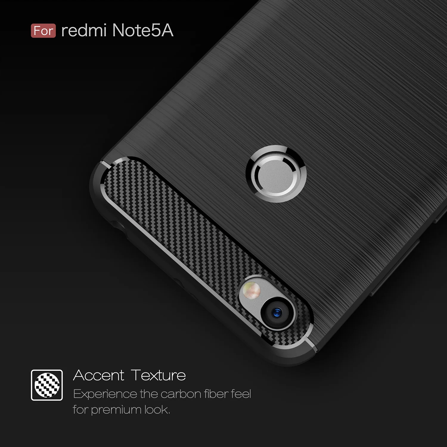 Чехол для телефона Xiaomi Redmi Note 5A 5 A Prime Xiomi Xaomi A5 / Y1 из углеродного волокна матовый