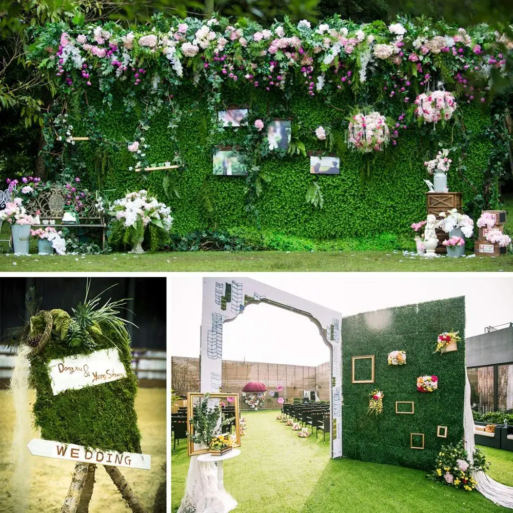 16 шт. искусственная садовая трава Lawn60 * 40 см миниатюрный орнамент садовый