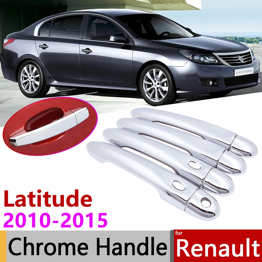 

for Renault Latitude SM5 L70 2010~2015 Chrome Door Handle Cover Car Accessories Stickers Trim Set of 4Door 2011 2012 2013 2014