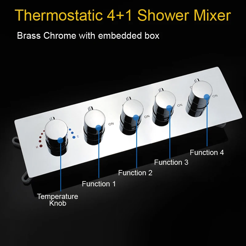 

Современный 4 функции душевой клапан G1/2 ''смеситель воды для ванны для управления насадкой для душа для ванной комнаты