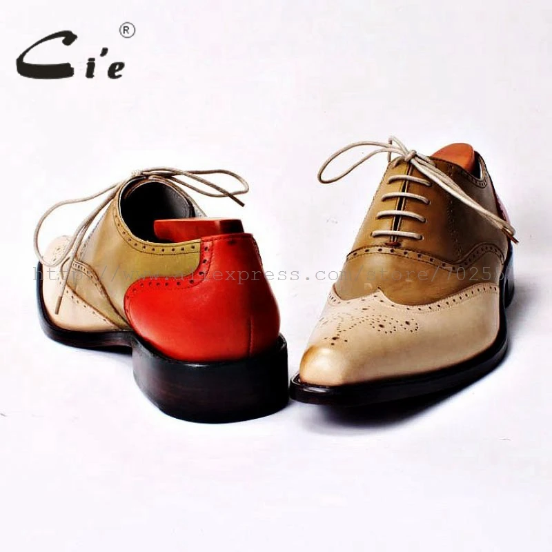 Cie на заказ ручная работа полные броги роспись подошва из натуральной телячьей