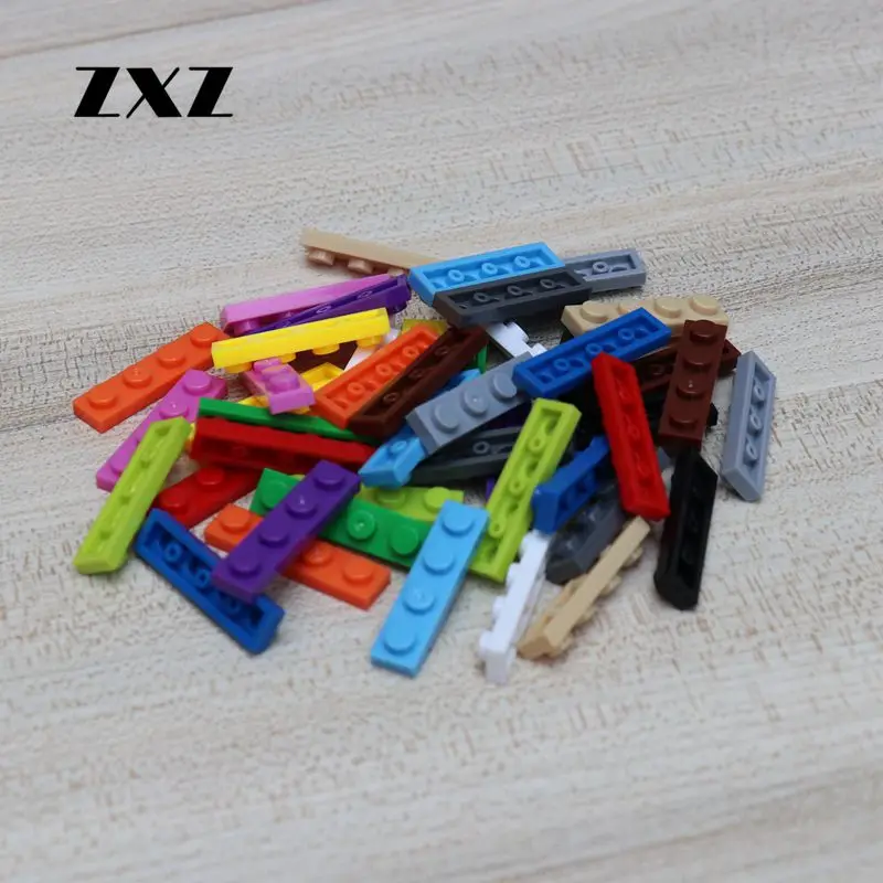 100 шт./лот пластина 1x4 самоблокирующиеся кирпичи сделай сам совместимые с MOC части