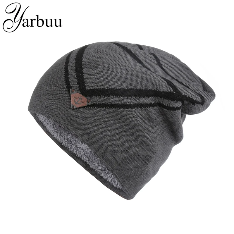 Вязаная шапка [YARBUU] зимняя для мужчин с кораблем и головой якоря холодные зимние