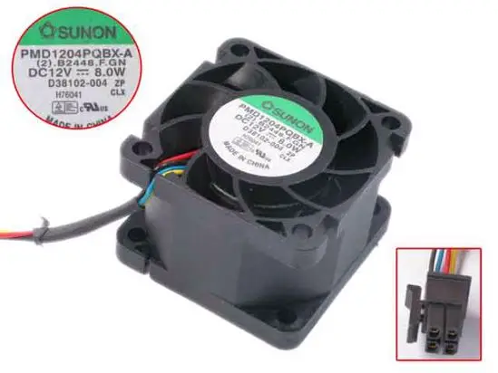 SUNON PMD1204PQBX A (2).B2448.F.GN DC 12V 8.0A 40X40X28mm Вентилятор охлаждения сервера|square fan|server fandc fan 12v |