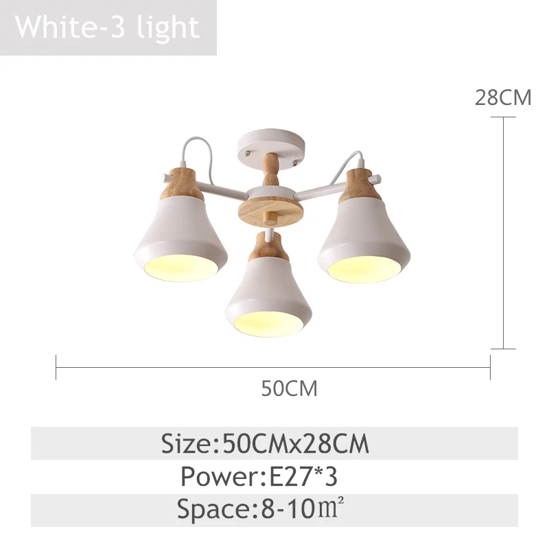 white 3 light TRAZOS Lustre деревянная люстра для Железный Абажур для гостиной светодиодный Люстра Освещение Люстры Para Sala De Jantar домашняя лампа - Цвет абажура: white 3 light