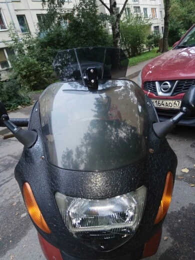 

Motorcycle Risen Transparent Windshield Air Deflector Bracket Set Screen Protector Adjustment Lockable Windscreen