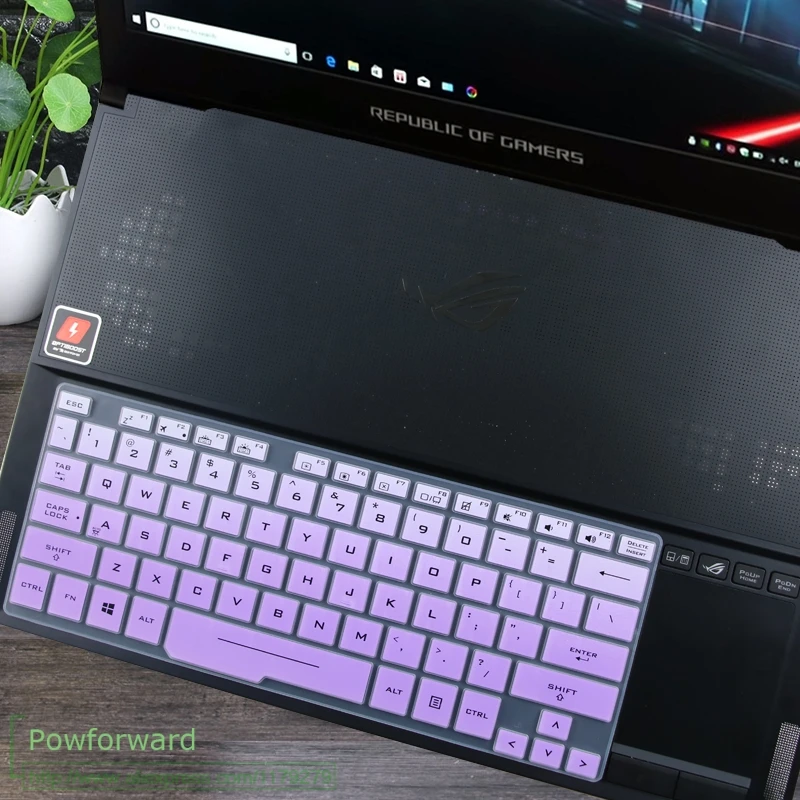 fadepurple Силиконовый чехол Защита для ноутбука для ASUS ROG Зефир GX531GS GX531GW GX531GS GX531GM GX531G GX531GX GX531GV GX531 15,6 - Цвет: fadepurple